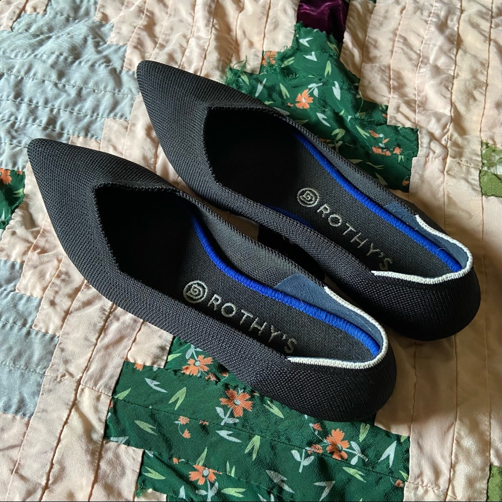 Rothy’s The Point in Black, 9.5